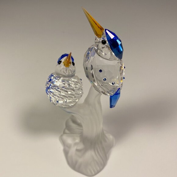 Swarovski Crystal Blue Malachite Kingfishers Figurine 623323 Mint Condition - Picture 7 of 9